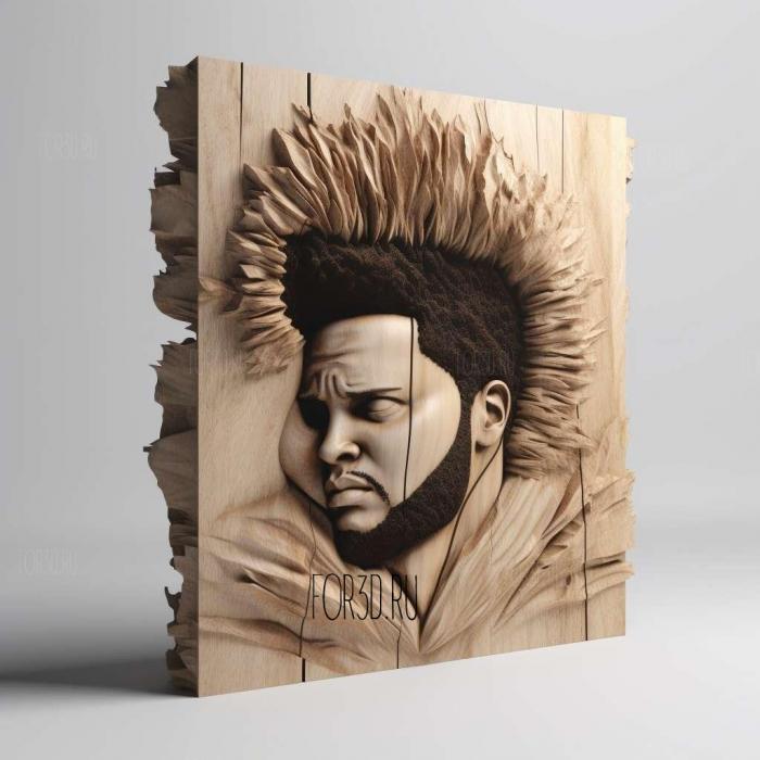 The Weeknd 1 stl model for CNC